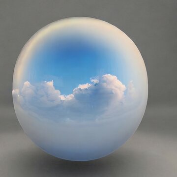 AI生成、雲の球体