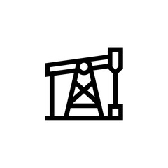 oil mine icon with black color