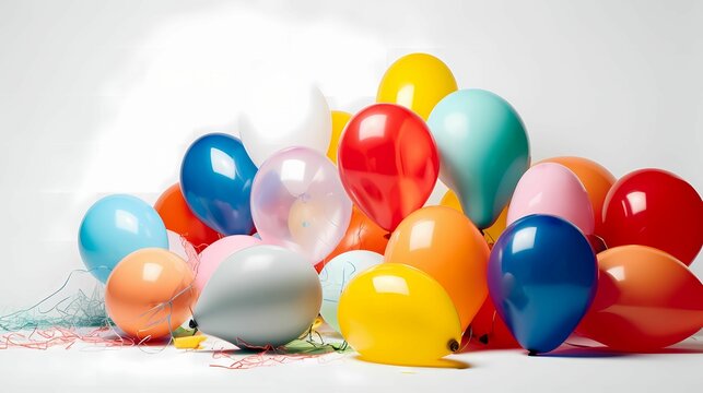 balloons on a white background