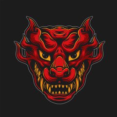 dragon head illustration