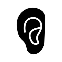 Ear icon. sign for mobile concept and web design. vector illustration