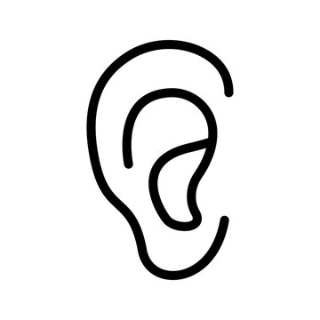 recommend clip art: Ear icon. sign for mobile concept and web design. vector illustration