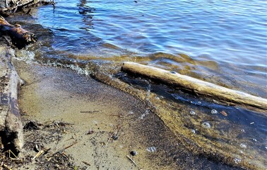 water flowing into the water