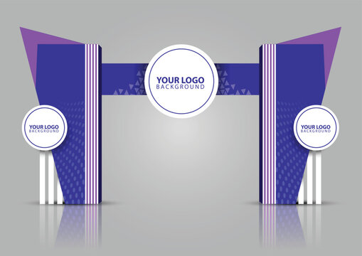 exhibition stand Gate entrance vector with for mock up event display, arch design