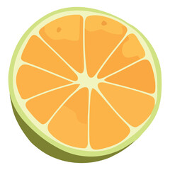 Fototapeta na wymiar Juicy lemon slice design