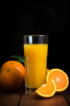 A glass of orange juice generative AI