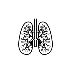 Lung vector illustration isolated on transparent background