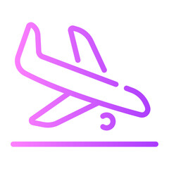 landing Line Gradient Icon