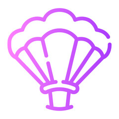 paragliding Line Gradient Icon