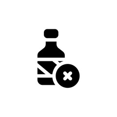 no alcohol icon vector graphic with colors