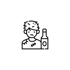 alcohol icon vector graphic with colors