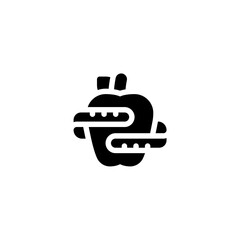 apple icon vector graphic with colors