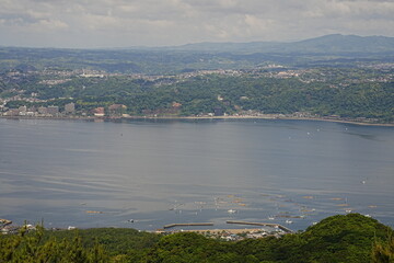 Fototapeta na wymiar Kinko-wan Bay in Kagoshima, Japan - 日本 鹿児島 錦江湾