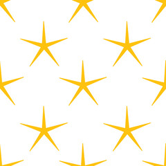 Fototapeta na wymiar Digital png illustration of yellow stars pattern on transparent background