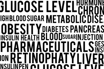 Digital png text of black diabetes words on transparent background