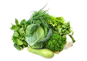 Fresh green vegetables isolated 