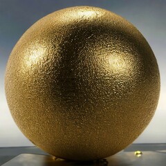 AI生成、金の球体