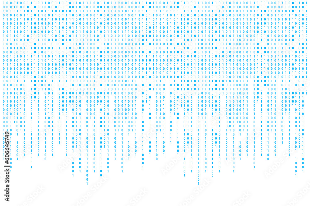 Poster digital png illustration of blue binary coding on transparent background