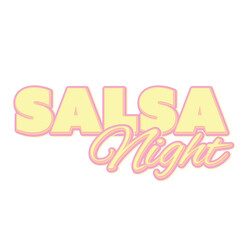 Digital png illustration of salsa night text on transparent background