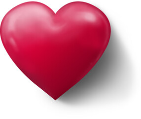 Digital png illustration of red heart on transparent background