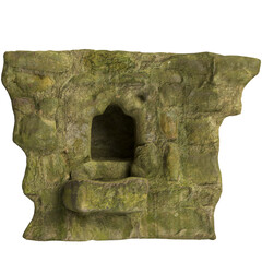 3d illustration of old ruins isolated on transparent background