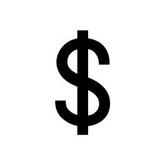 black dollar icon on transpaent background file format png