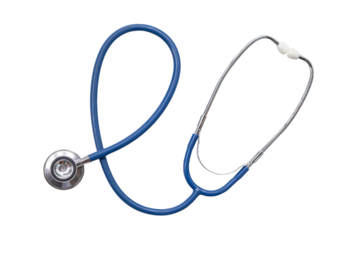 Medical stethoscope on transparent background,Medical tool.