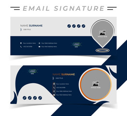 Corporate email signature template design for business or personal use.