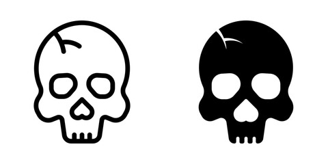 Skull icon. sign for mobile concept and web design. vector illustration