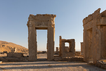 Palace of Xerxes or Hardis Palace in Persepolis, founded by Darius the Great in 518 B.C. and...