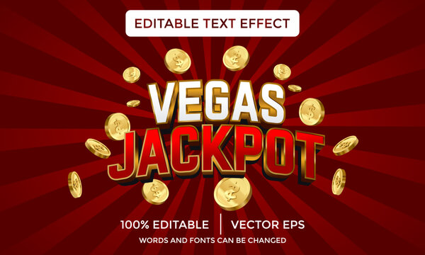 Vegas Jackpot 3d Text Effect And Editable Text Effect