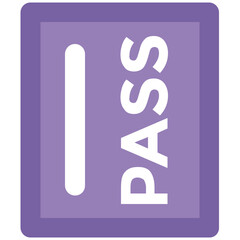 Entry card, vector design of pass 