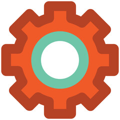 An icon of cog is denoting the concept of management 