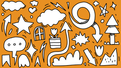 Chat activity vector doodle hand drawn
