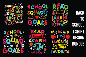 Back to school t shirt design bundle