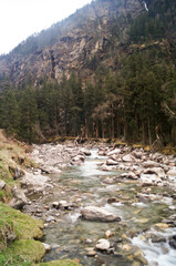 Tons river flowing en route Har Ki Doon Valley in the Himalayas, Uttarakhand, India