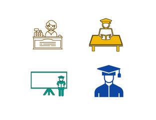 EDUCATION TABLE BOARD BOOK MAN PNG FILE