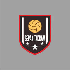 	
Takraw player logo design vector
