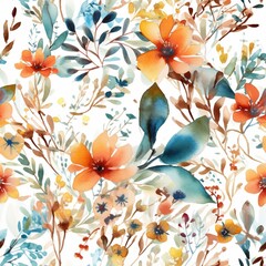 Vintage Silk Embroidery Floral Textile Digital Paper, 