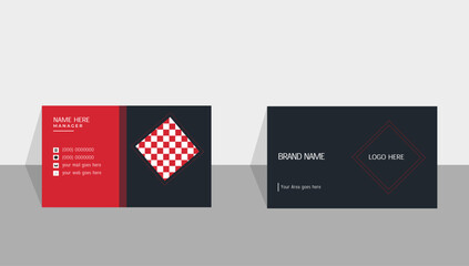Modern and simple business card  illustration design with front and back  Corporate Business Card Layout, Creative business card, name card, visiting cards, visit card.