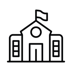 High school vector icon
