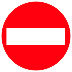 No entry sign in red circle png