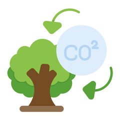 CO2 Flat Icon