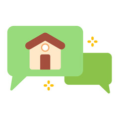 House Talk Flat Icon