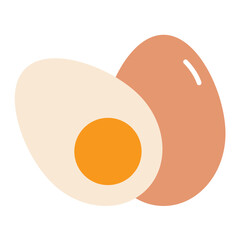 Boiled Egg Flat Icon