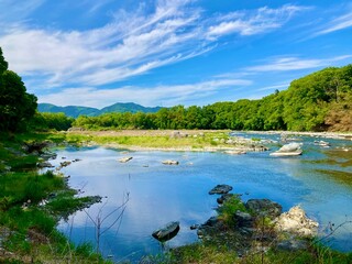 長瀞の水辺の風景　荒川