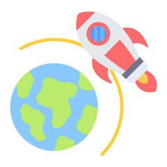 Rocket Earth Icon