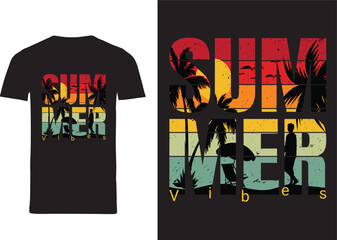 Free vector trendy Summer T-shirt design