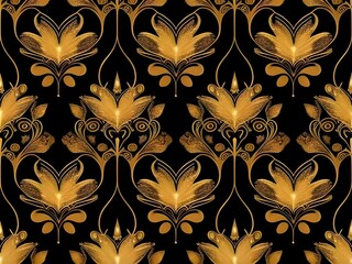 golden seamless pattern 