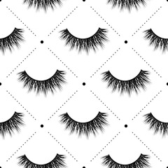 Lashes seamless vector pattern